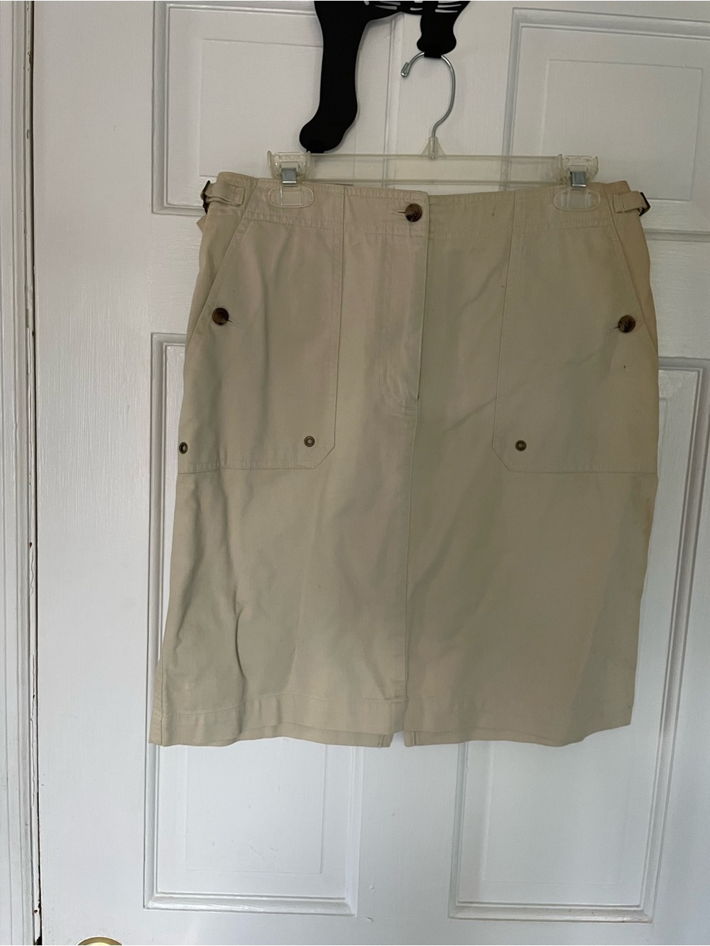 Vintage 90s Jones New York sport Beige Utility Pocket Skirt
